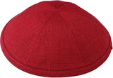 LIN03 - BURGUNDY LINEN KIPPAH
