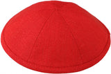 LIN03 - RED LINEN KIPPAH