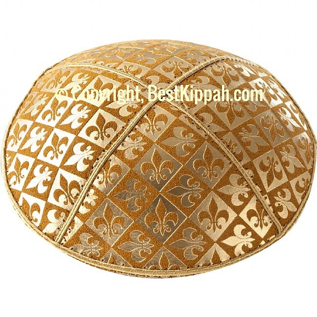 D70 - FLEUR DE LE EMBOSSING (kippah)