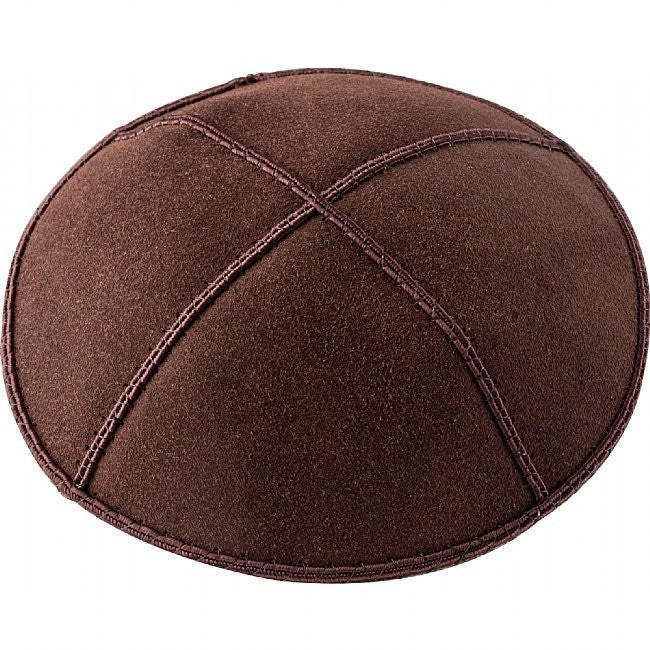 A19 - CHOCOLATE BROWN SUEDE KIPPAH