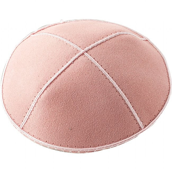 A35 - LIGHT PINK SUEDE KIPPAH