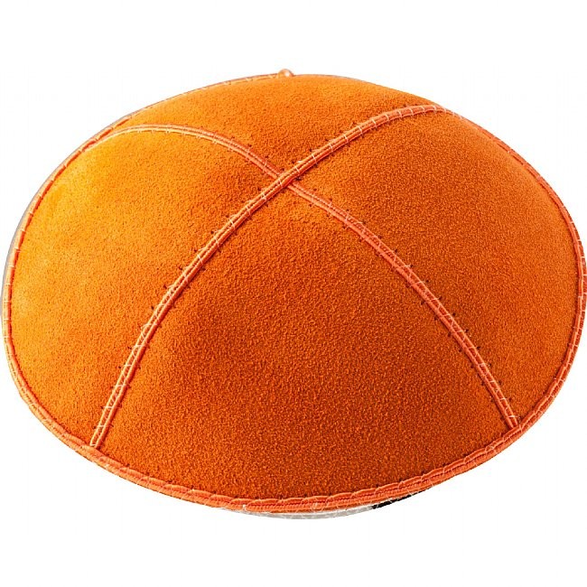 A43 - ORANGE SUEDE KIPPAH