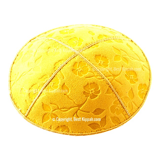 C53 - FLOWERS EMBOSSING KIPPAH