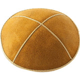 A47 - ANTIQUE GOLD SUEDE KIPPAH