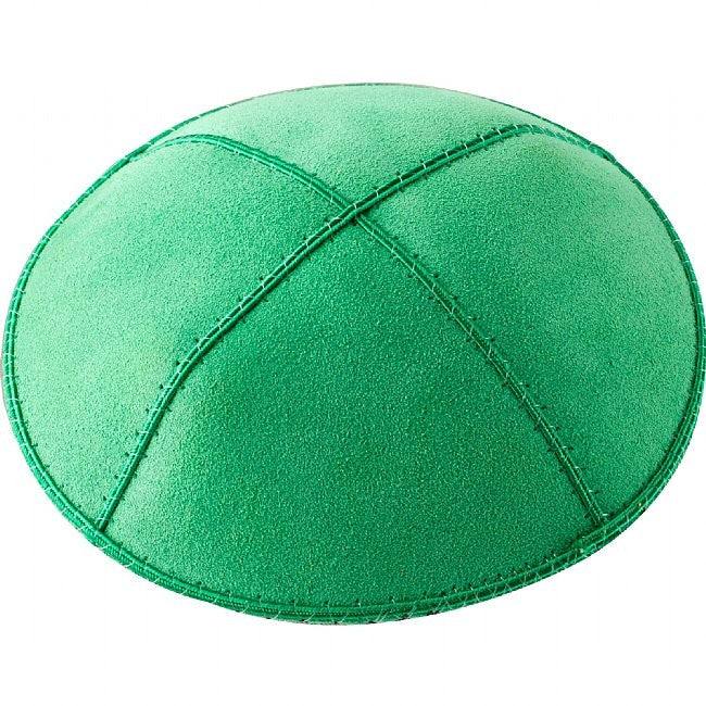 A37 - KELLY GREEN SUEDE KIPPAH