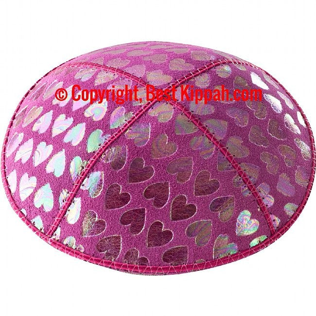 D42 - METALLIC HEARTS EMBOSSING (Kippah)