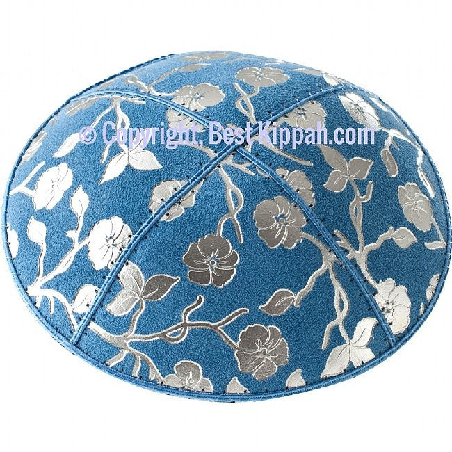 D53 - METALLIC FLOWERS EMBOSSING (Kippah)
