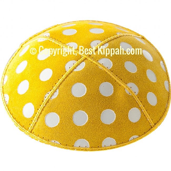 D76 - METALLIC POLKA DOTS EMBOSSING (Kippah)