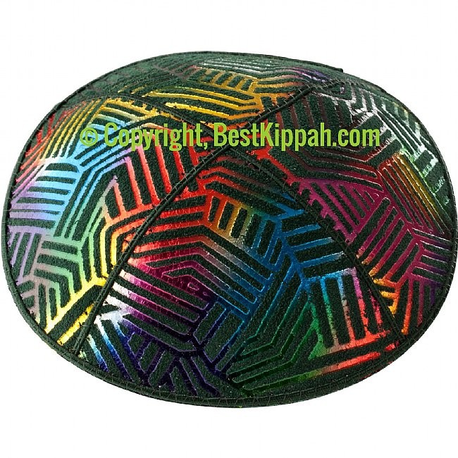 D48 - MOSAIC ANGLES EMBOSSING  (kippah)