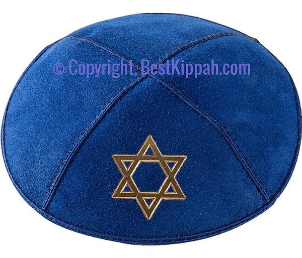 White with Gold Star of David Knitted store Kippah Jewish Skull Cap for Wedding, Bar or Bat Mitzvah, Bris, with Personalization, Set of 12