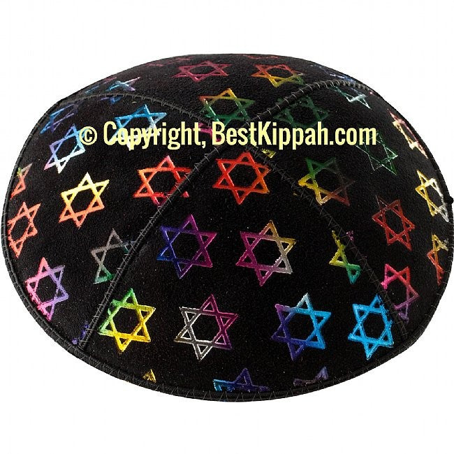 D67 - METALLIC STAR OF DAVID EMBOSSING (Kippah)