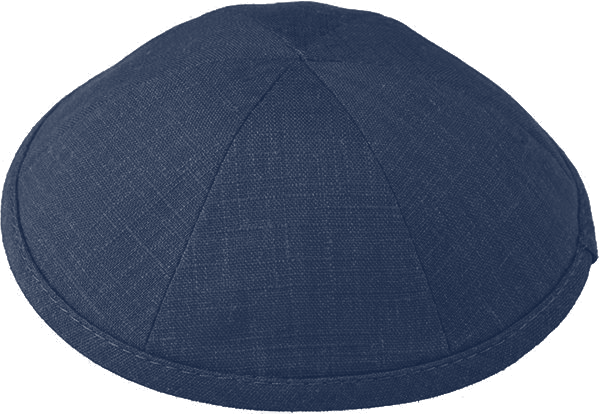 LIN14 - NAVY LINEN KIPPAH