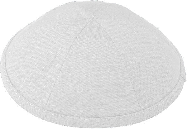 LIN26 - WHITE LINEN KIPPAH